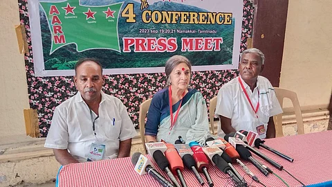 மார்க்சிஸ்ட் கம்யூனிஸ்ட் கட்சியின் அரசியல் தலைமைக் குழு உறுப்பினர் பிருந்தா காரத்