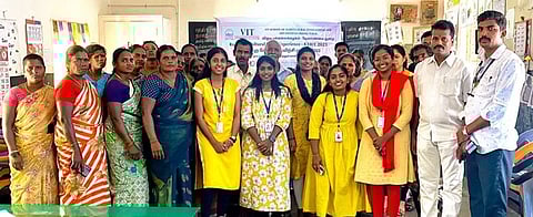 மண்வளம், விதைநோ்த்தி விழிப்புணா்வு: விஐடி மாணவா்கள் பங்கேற்பு