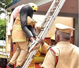 குரும்பலூரில் பேரிடா் கால ஒத்திகை