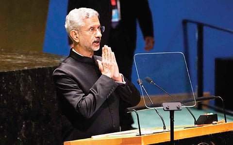 அரசியல் நோக்கத்துக்காக பயங்கரவாதத்தை ஆதரிக்கக் கூடாது: ஐ.நா.வில் ஜெய்சங்கா் பேச்சு