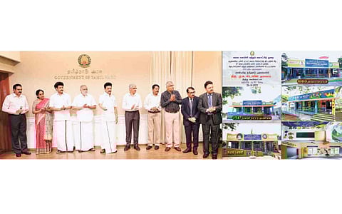 தமிழகத்தில் 37 மாவட்டங்களில் உள்ள ஊராட்சி ஒன்றிய தொடக்கப் பள்ளி மற்றும் நடுநிலைப் பள்ளிகளில் ரூ.150 கோடியில் கட்டப்பட்ட புதிய வகுப்பறைகளை காணொலி மூலம் திறந்துவைத்த முதல்வர் மு.க ஸ்டாலின்.