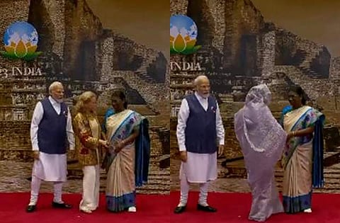 ஜி20 இரவு விருந்து: தலைவர்களை வரவேற்கும் திரெளபதி முர்மு!