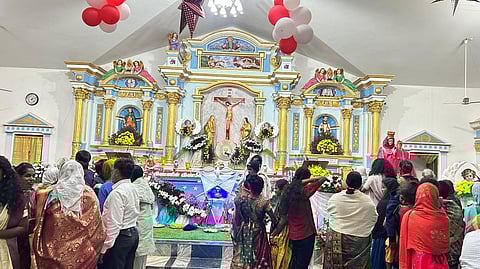 மத்திகிரி தூய ஆரோக்கிய அன்னை ஆலயத்தில் நடைபெற்ற புத்தாண்டு சிறப்பு வழிபாடு.