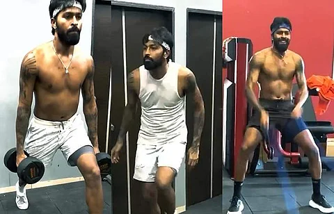 தீயாக உடற்பயிற்சி செய்யும் ஹார்திக் பாண்டியா!