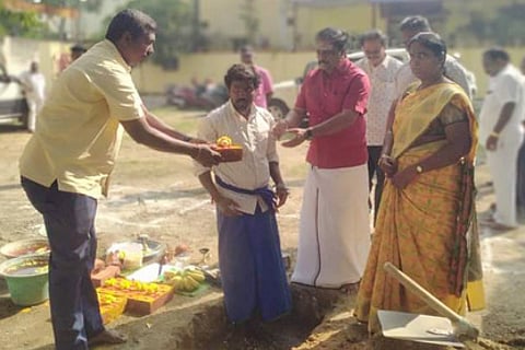 அண்ணல் தங்கோவுக்கு சிலை அமைக்க பூமி பூஜை