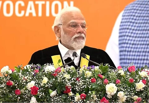 புதியதோர் உலகம் செய்வோம்: பாரதிதாசன் பல்கலை.யில் பிரதமர் மோடி உரை