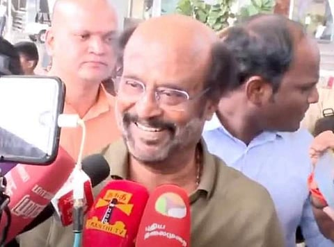 செய்தியாளர் சந்திப்பில் நடிகர் ரஜினிகாந்த்