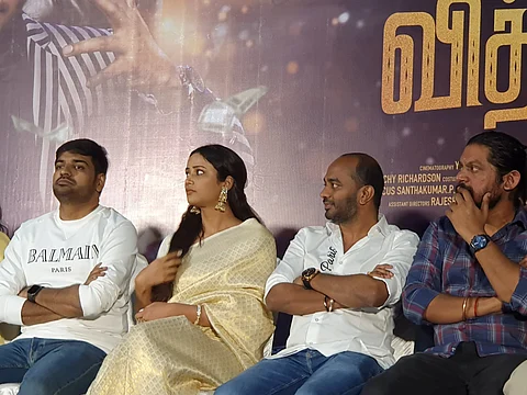 சதீஷ் நடித்துள்ள வித்தைக்காரன் திரைப்படத்தின் செய்தியாளர் சந்திப்பு.
