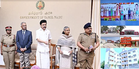 தீயணைப்பு மற்றும் மீட்புப் பணிகள் துறை சார்பில்,ரூ.15 கோடியே 34 லட்சம் செலவில் கட்டப்பட்டுள்ள புதிய கட்டடங்களை சனிக்கிழமை காணொலிக் காட்சி மூலம் முதல்வர் மு.க.ஸ்டாலின் திறந்து வைத்தார்.