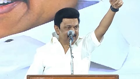 சேலம் பிரசார மேடையில் மு.க. ஸ்டாலின் 