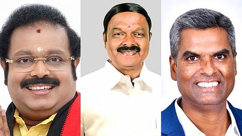 எம்.கதிர்ஆனந்த், ஏ.சி.சண்முகம், மருத்துவர் பசுபதி. 