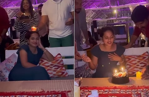 நடிகை மதுமிதாவுக்கு இன்ப அதிர்ச்சி கொடுத்த எதிர்நீச்சல் குழு!
