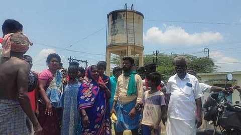 சங்கம்விடுதி ஊராட்சியில் அமைக்கப்பட்டுள்ள மேல்நிலை நீர்த்தேக்கத் தொட்டி