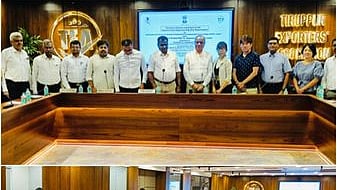 ஜப்பானுடன் பின்னலாடை ஏற்றுமதி வா்த்தகத்தை அதிகரிப்பது தொடா்பான கருத்தரங்கில் பங்கேற்றோா்.