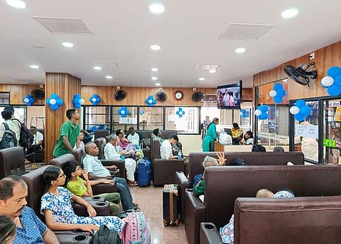 திருச்சி சந்திப்பு ரயில் நிலையத்தில் திறக்கப்பட்டுள்ள நவீன ஏசி கட்டண தங்குமிடம். 