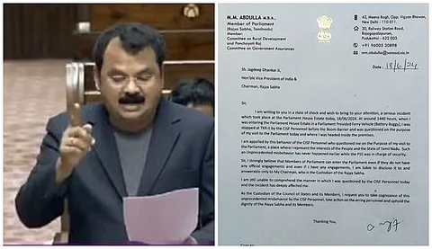 நாடாளுமன்றத்தில் தடுக்கப்பட்டேன்: குடியரசுத் துணைத் தலைவருக்கு திமுக எம்.பி. கடிதம்