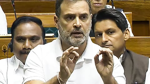 மக்களவையில் பேசிய எதிர்க்கட்சித் தலைவர் ராகுல் காந்தி