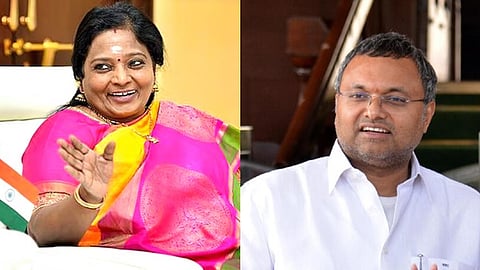 தமிழிசைக்கு மீண்டும் ஆளுநா் பதவி வழங்கப்படாதது வருத்தமளிக்கிறது: காா்த்தி சிதம்பரம் எம்.பி.