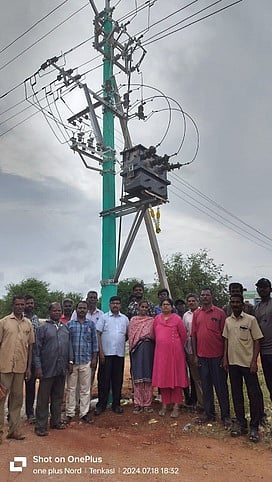 பாவூா்சத்திரத்தில் புதிய மின்மாற்றி திறப்பு