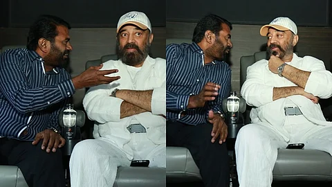  கமல்ஹாசனுடன் சீமான். 