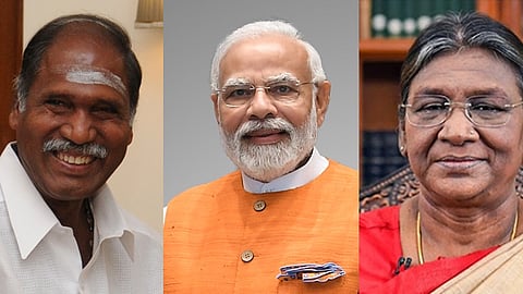 புதுவை முதல்வா் என். ரங்கசாமிக்கு குடியரசுத் தலைவா், பிரதமா் வாழ்த்து