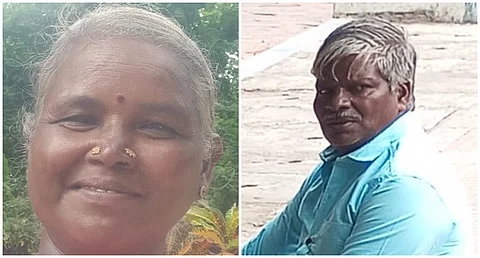 வாழப்பாடி அருகே இருசக்கர வாகன விபத்தில் பலியான முருகன் (58) மற்றும் இவரது மனைவி பொன்னம்மாள் (54).
