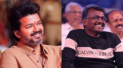 நடிகர் விஜய், இயக்குநர் மாரி செல்வராஜ். 