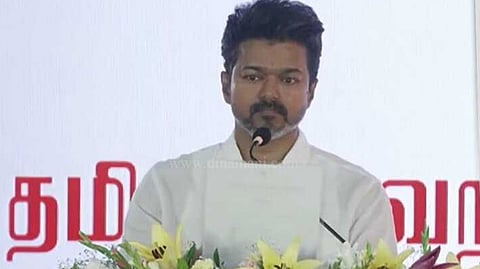 தமிழக வெற்றிக் கழகத் தலைவர் விஜய் 