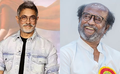 நடிகர்கள் அமீர் கான், ரஜினிகாந்த்.