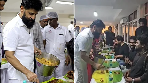 படக்குழுவுக்கு விருந்து வைத்த விக்ரம்