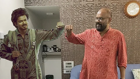 கோட் போஸ்டருடன் வெங்கட் பிரபு