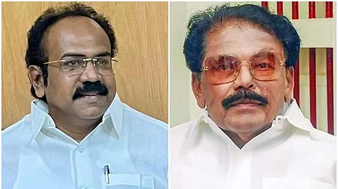 அமைச்சர்கள் தங்கம் தென்னரசு மற்றும்  கே.கே.எஸ்.எஸ்.ஆா்.ராமச்சந்திரன்.