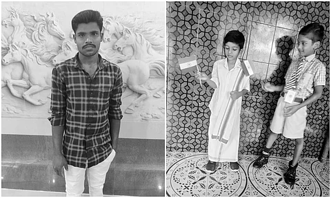 கொலையாளி வசந்த்குமார், கொலை செய்யப்பட்ட நண்பரின் குழந்தைகள் யோகித் (5), தர்ஷன் (4) .