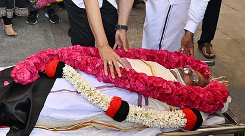முரசொலி செல்வம் உடல் தகனம்