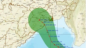 இந்திய வானிலை மையம் வெளியிட்ட வரைப்படம்