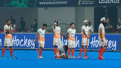 இந்திய ஹாக்கி அணியினர்