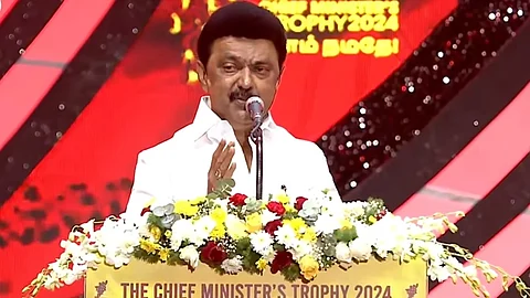 நிகழ்ச்சியில் உரையாற்றும் முதல்வர் மு.க. ஸ்டாலின்