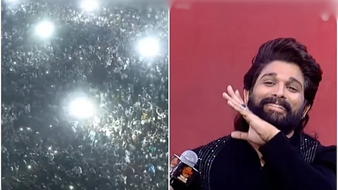 பிகார்: அல்லு அர்ஜுன் நிகழ்ச்சியில் கட்டுக்கடங்காத கூட்டம்! ரசிகர்களிடையே தள்ளுமுள்ளு!