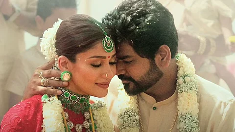 திருமணப் படத்தில் சினிமா காட்சிகள்... தயாரிப்பாளர்களுக்கு நன்றி தெரிவித்த நயன்தாரா!