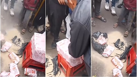 பசியால் வாடிய பாலஸ்தீன மக்களுக்கு உணவுக்குப் பதிலாக மணல் மூட்டைகளை அனுப்பிய இஸ்ரேல் ராணுவம்