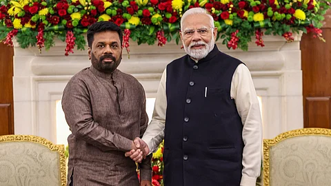 இலங்கை அதிபர் அநுர குமார திசநாயகவுடன் பிரதமர் நரேந்திர மோடி.