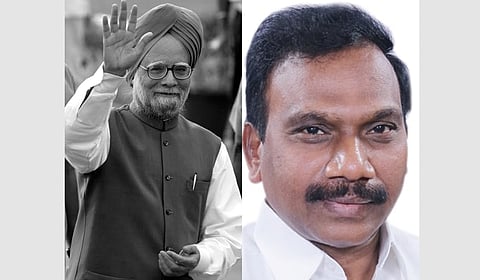 மன்மோகன் சிங்க- ஆ.ராசா 