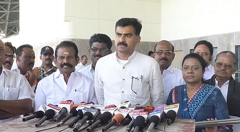 மதிமுக முதன்மைச் செயலரும் அக்கட்சியின் திருச்சி தொகுதி மக்களவை உறுப்பினருமான துரை வைகோ.