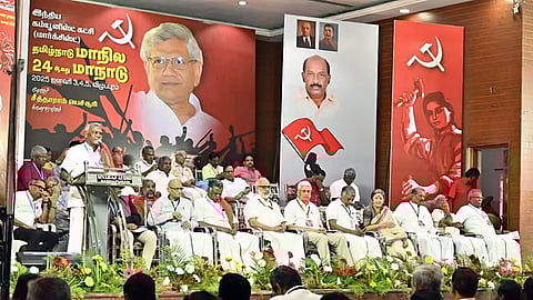 மார்க்சிஸ்ட் மாநிலச் செயலாளர் பெ.சண்முகத்துக்கு முதல்வர் மு.க.ஸ்டாலின் வாழ்த்து!