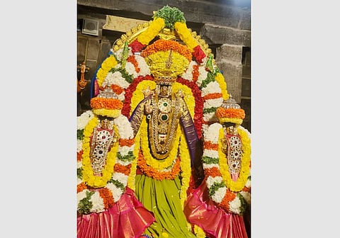 விழுப்புரம் அருள்மிகு ஜனகவல்லித் தாயார் சமேத வைகுண்ட வாசப் பெருமாள் திருக்கோயிலில் பரமபத வாசல் திறப்புக்குப் பின்னர் காட்சியளித்த பெருமாள்.