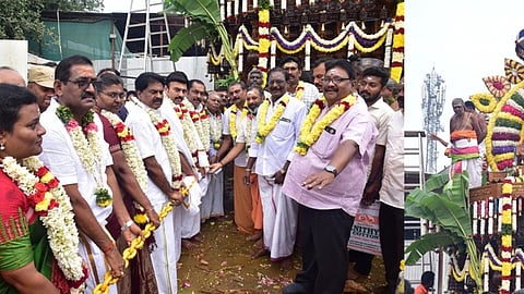  திருச்செங்கோடு செங்கோட்டுவேலவா் புதிய தோ் வெள்ளோட்ட விழா.  