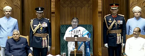 President Murmu Addressing in Parliament