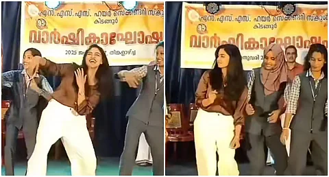 தான் படித்த பள்ளியில் உற்சாகமாக நடனமாடிய மமிதா பைஜூ!