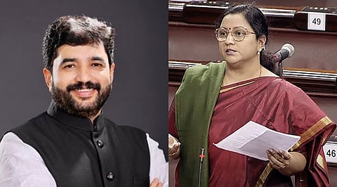  மத்திய சிவில் விமானப் போக்குவரத்துத் துறை இணையமைச்சா் முரளிதா் மொஹல் - கனிமொழி என்.வி.என். சோமு
