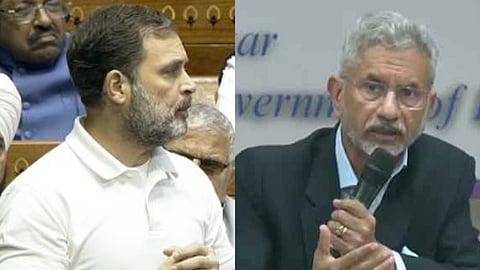 மக்களவை எதிர்க்கட்சித் தலைவர் ராகுல் காந்தி - வெளியுறவுத் தலைவர் ஜெய்சங்கர்